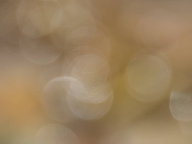 Sarı ve turuncu arka plan, beyaz bokeh etkisi ve kasten güneş ışığının bulanık görünümü. Bokeh efektli bulanık arkaplan