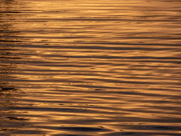 Wellige Wasseroberfläche Mit Goldener Sonnenreflexion Und Dunklen Schatten Goldenes Licht — Stockfoto