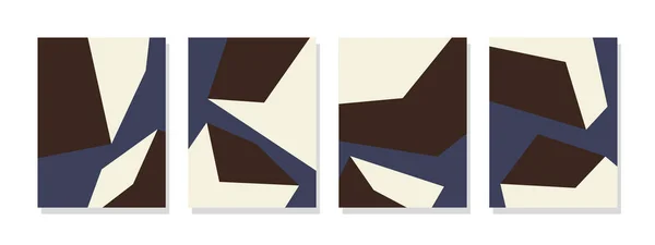 Abstrakte Geometrische Polygonale Quadrate Einer Beruhigenden Milchschokoladenfarbe Auffallend Abstrakte Illustration — Stockvektor