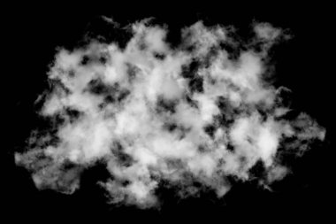 Siyah arkaplanda bulutlar. Beyaz bulutluluk, sis arkaplanı