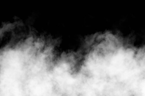 White smoke isolated on black background,Textured Smoke,brush effect