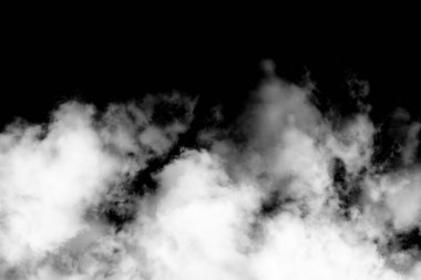 duman siyah arka planda izole., bulut.