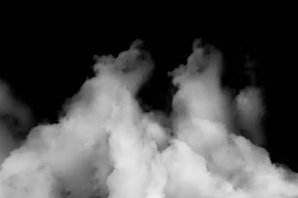 Дым Изолирован Черном Фоне Облако — стоковое фото
