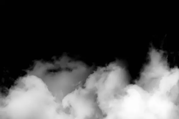 Fumo Isolato Sfondo Nero Nuvola — Foto Stock