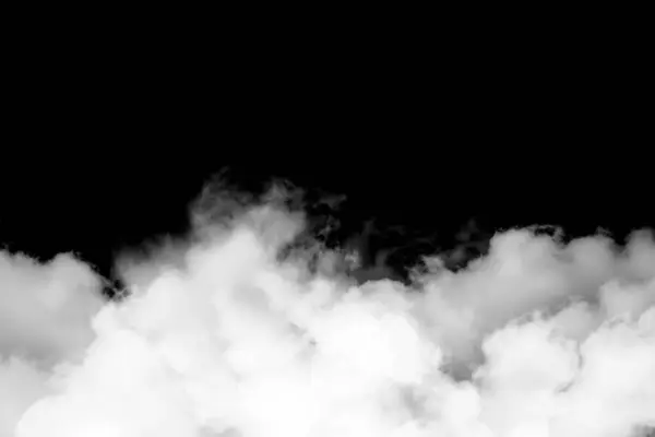 Дым Изолирован Черном Фоне Облако — стоковое фото