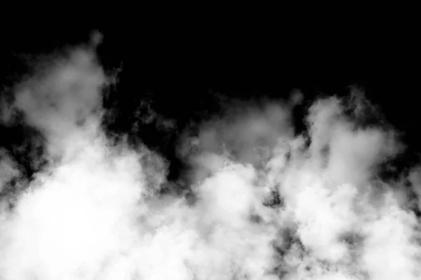 Rauch Isoliert Auf Schwarzem Hintergrund Wolke — Stockfoto