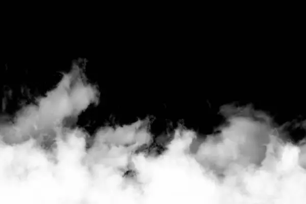Черный Белый Дым Черном Фоне Дым Тумана Дым Накладывается Тумане — стоковое фото