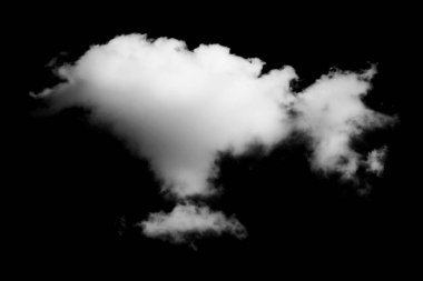 Siyah arkaplanda bulut şekli