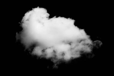 Siyah arkaplanda bulut şekli