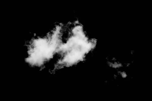 White Clouds Isolated Black Background White Cloud — Stock Photo, Image
