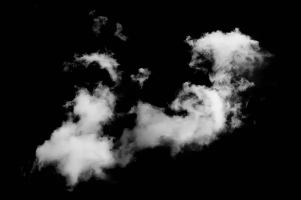 Siyah Arkaplanda Beyaz Duman — Stok fotoğraf