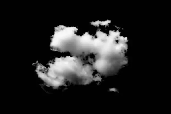 Nube Isolata Sfondo Nero Nube Astratta — Foto Stock
