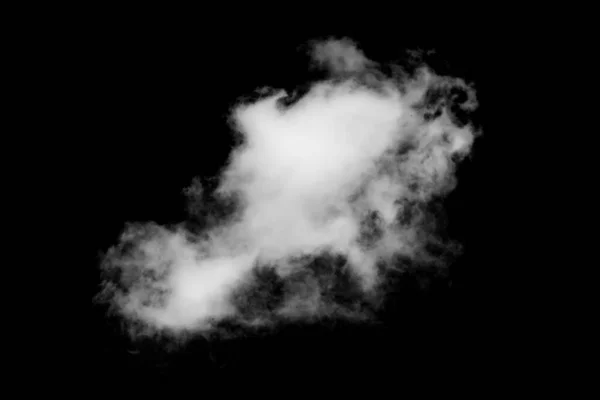 Nuvola Isolata Sfondo Nero Con Percorso Ritaglio Primo Piano — Foto Stock