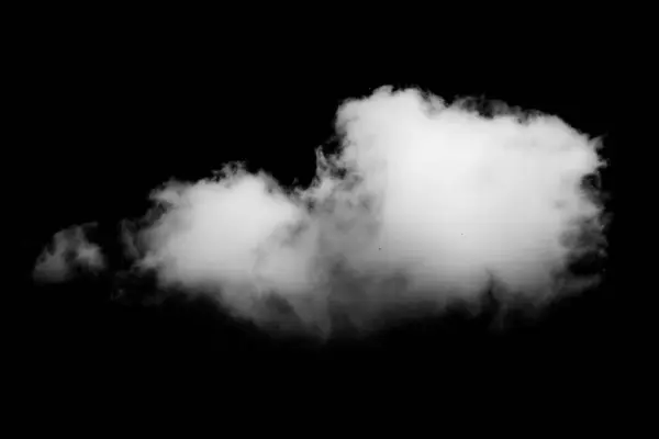 Димові Хмари Ізольовані Чорному — стокове фото