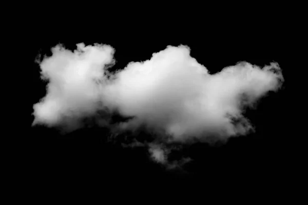 Biały Dym Lub Chmura Odizolowane Czarnym Tle — Zdjęcie stockowe
