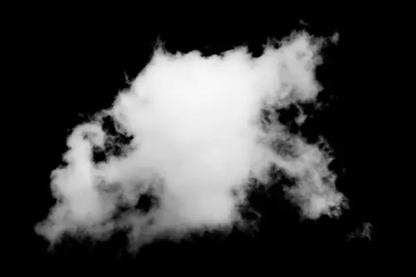 Біла Хмара Чорному Фоні — стокове фото