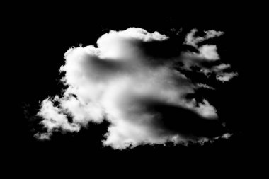 Siyah arkaplanda beyaz bulutlar