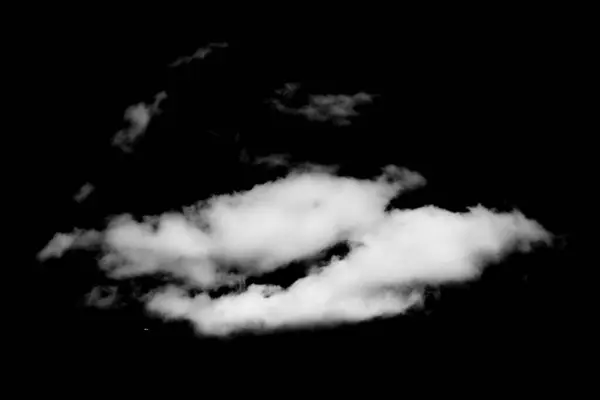 Fekete Felhő Fehér Háttér — Stock Fotó
