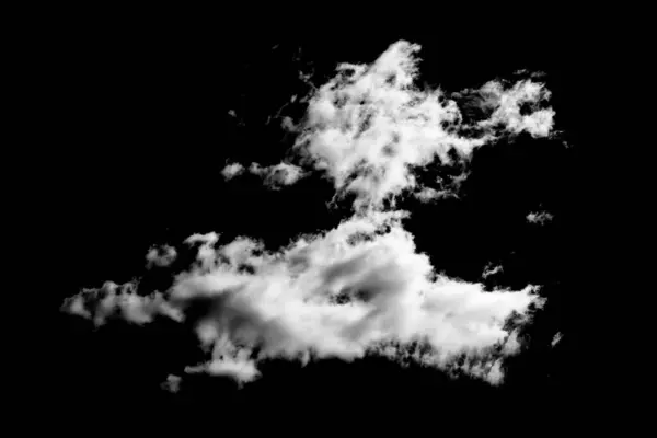 云在黑色背景上 — 图库照片