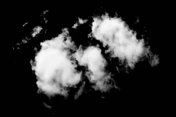 Nuvens Brancas Sobre Preto — Fotografia de Stock
