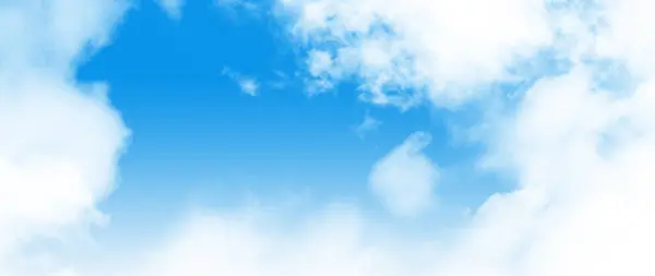 Μπλε Ουρανός Λευκό Φόντο Σύννεφα — Φωτογραφία Αρχείου