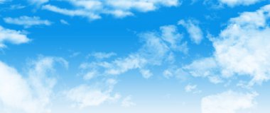 Küçük bulutlu mavi gökyüzü arkaplanı.