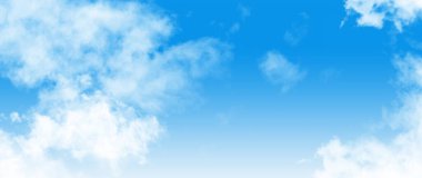 Bulutlar mavi zemin üzerine