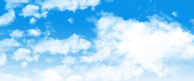 mavi gökyüzü bulutları ve beyaz arkaplan