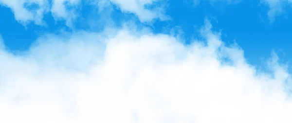 Μπλε Σύννεφα Λευκό Φόντο — Φωτογραφία Αρχείου