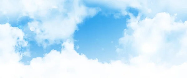 Langit Biru Dengan Latar Belakang Awan Putih — Stok Foto