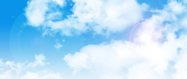 Błękitne Niebo Chmurami — Zdjęcie stockowe