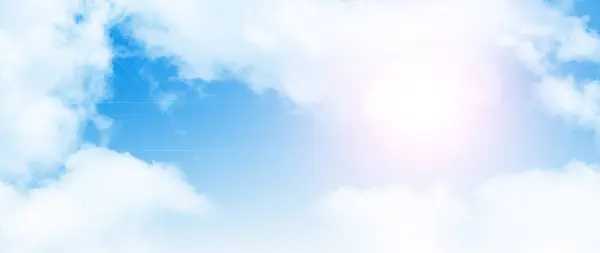 Blå Himmel Med Vita Moln Bakgrund Vacker Himmel — Stockfoto