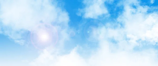 Valkoinen Pilvi Sininen Taivas Tausta — kuvapankkivalokuva