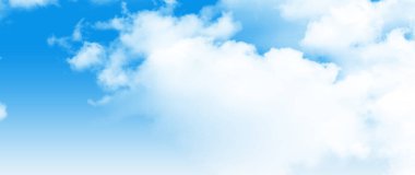 Beyaz bulutlu mavi gökyüzü arkaplanı.