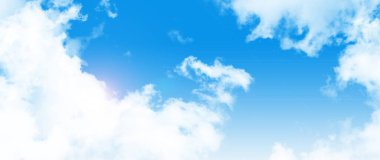 Beyaz bulutlu mavi gökyüzü