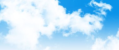 Bulutlu mavi gökyüzü.