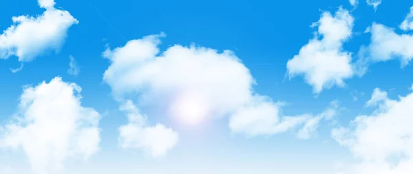 Kék Felhők Háttér Vector — Stock Fotó