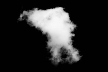 Siyah arkaplanda beyaz duman.