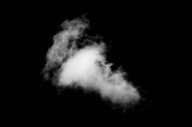 Siyah arkaplanda duman bulutu