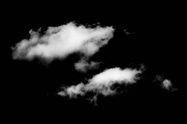 Siyah arkaplanda beyaz bulut.