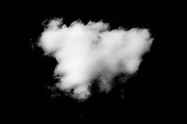 Siyah arkaplanda izole bulutlar