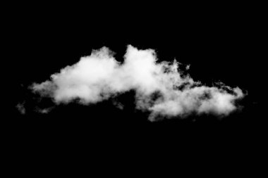 Siyah arkaplanda bulut şekli