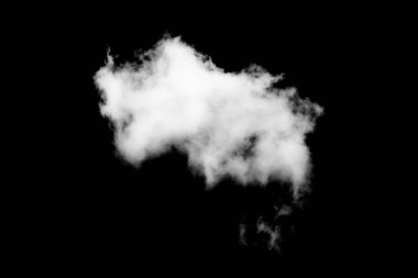 Siyah arkaplanda beyaz bulutlar.