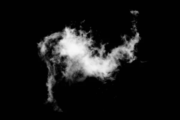 White Cloud Black Background — Stock Photo, Image