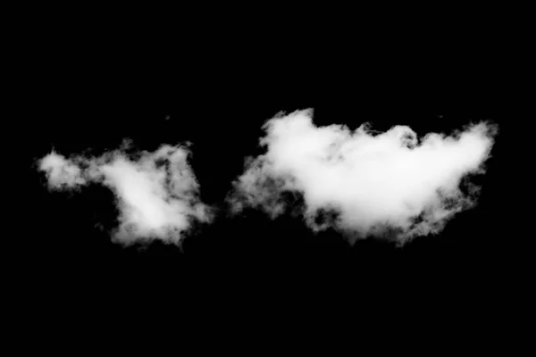 Weiße Wolke Isoliert Auf Schwarzem Hintergrund — Stockfoto