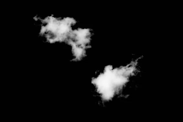 Fumaça Nuvem Isolada Fundo Preto — Fotografia de Stock