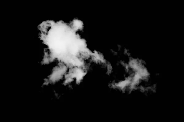 Fehér Füst Vagy Gőz Fekete Háttér Köd Köd — Stock Fotó