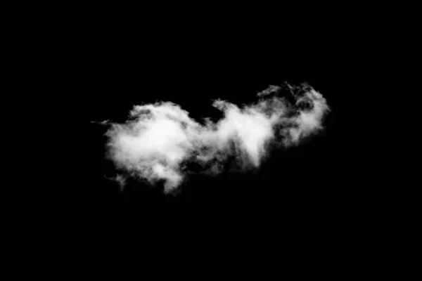 Біла Хмара Ізольована Чорному Фоні — стокове фото