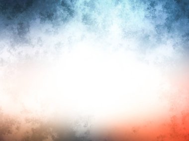 Bulanık gökyüzü ile kırmızı, beyaz ve mavi bir arkaplan