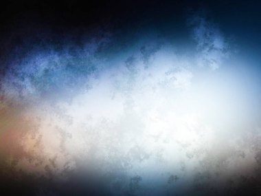 Bulanık bir arkaplan, mavi bir gökyüzü ve beyaz bir ışık